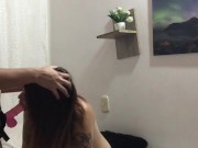 My girlfriend cums and moans when I penetrate her with my strapon. 6/16