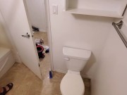 Cute Boy Deep Cleaning Bathroom 15/16