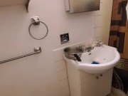 Cute Boy Deep Cleaning Bathroom 2/16