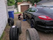 Greasy & Dirty - Changing My Porsche Tires 10/16