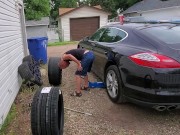 Greasy & Dirty - Changing My Porsche Tires 2/16