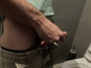 again for WORK in Lombardy, I let off steam by jerking off quickly in a PUBLIC bathroom in a shoppin 4/16