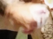 I masturbate by squeezing my balls and I cum  yogurt 1/16