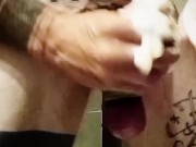 I masturbate by squeezing my balls and I cum  yogurt 7/16
