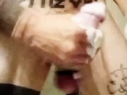 I masturbate by squeezing my balls and I cum  yogurt 8/16