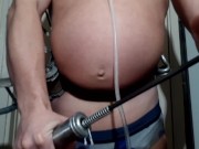 My gastric inflation with a big car pump and bondage games on my OF🎈 I need more air and pressure💥 1/16