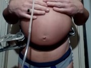 My gastric inflation with a big car pump and bondage games on my OF🎈 I need more air and pressure💥 12/16