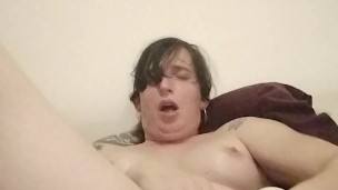 Trans girl makes herself cum 3x