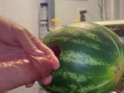 Fucking watermelon ,big dick,love sex 10/16
