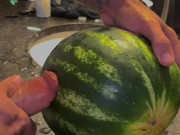 Fucking watermelon ,big dick,love sex 15/16