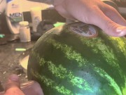 Fucking watermelon ,big dick,love sex 4/16
