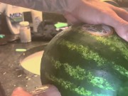 Fucking watermelon ,big dick,love sex 6/16