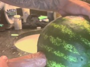 Fucking watermelon ,big dick,love sex 7/16