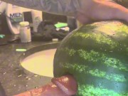 Fucking watermelon ,big dick,love sex 8/16