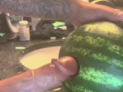 Fucking watermelon ,big dick,love sex 9/16