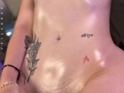 Oiled Up Grinding and Cumming On Vibrator 16/16