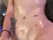 Oiled Up Grinding and Cumming On Vibrator 3/16