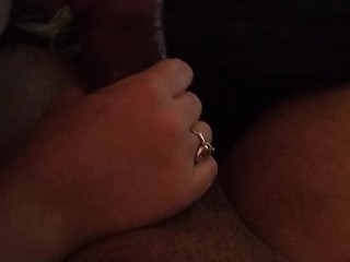 Stepdaughter shows daddy how good she can work her mouth.