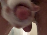 POV Solo bwc soapy shower masturbation with cum 12/16
