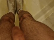 Pissing panties, feet and socks in the shower 13/16