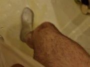 Pissing panties, feet and socks in the shower 14/16