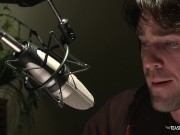 Horny guy talked a busty slut into fucking with him in the studio 1/16