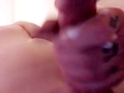 Thick DICK SLOW STROKES IN THE SHOWER 8/16