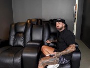 Cheerleaders Bonnie Blue & Gabby Fit get a hard pussy pounding by coach CJ 1/16