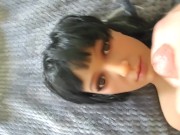 my petit tiny does a reverse cowgirl analride and  ended with facials 11/16