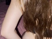 I fuck a MILF with a gorgeous ass all night. Milf cums and gets cum on her belly 8/16