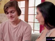 Lily Lane seduces her hung neighbor and sucks him dry 2/16