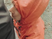 British Slut Belle O'Hara needs cock in her mouth whatever the weather 8/16