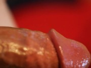 Oiled up cock get stroked until it cums 10/16