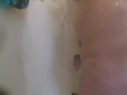 BBC Dildo Stretches Curvy Brunette In Shower 2/16