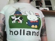 no bra wearing a tight shirt 12/16