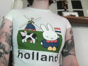 no bra wearing a tight shirt 14/16