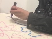 ASMR bad graffiti girl tests markers 11/16