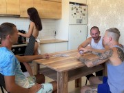 Cuckold lost Wife in a card game and had to share her with Friends - Hardcore Gangbang 1/16