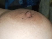 Sucking my big natural boobs and biting my big hard nipples 11/16