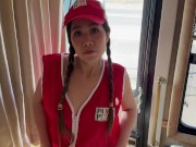 Asian Pizza Delivery Girl Fucked by White Guy as a for No Change 4/16