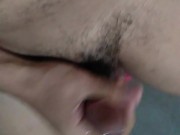 Thailand double cumshot dude was wanking and cum fountain on his belly last night 12/16