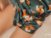 My Stepdad's Evening Fun. He Plaing with pussy in my bed 3/16