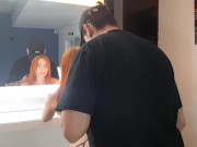 Delicious fuck on all fours to my girlfriend's pussy, I fill her with milk. 10/16