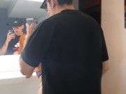 Delicious fuck on all fours to my girlfriend's pussy, I fill her with milk. 11/16