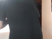 Delicious fuck on all fours to my girlfriend's pussy, I fill her with milk. 9/16