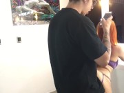 Delicious blowjob on my cock at my stepdad's house 14/16