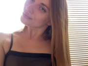 Pretty girl licking her fingers. 5/16