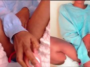 Riding a dildo when reading a book 6/16