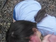 Zombie Girl Found in the Forrest Gives a Deepthroat Blowjob and Cum Suck 14/16