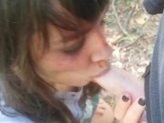 Zombie Girl Found in the Forrest Gives a Deepthroat Blowjob and Cum Suck 8/16